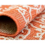 Rug Unique Loom Outdoor Botanical Terracotta Rectangular 6' 0 x 9' 0