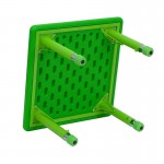 24'' Square Green Plastic Height Adjustable Activity Table