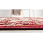Rug Unique Loom Outdoor Botanical Beige/Burgundy Rectangular 6' 0 x 9' 0