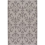 Rug Unique Loom Outdoor Botanical Gray Rectangular 5' 3 x 8' 0