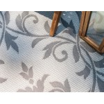 Rug Unique Loom Outdoor Botanical Gray Rectangular 5' 3 x 8' 0