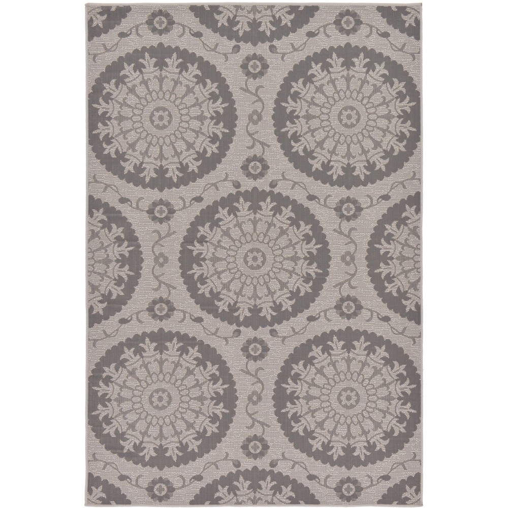 Rug Unique Loom Outdoor Botanical Gray Rectangular 5' 3 x 8' 0 Rug Unique Loom Outdoor Botanical Gray Rectangular 5' 3 x 8' 0