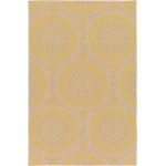 Rug Unique Loom Outdoor Botanical Yellow Rectangular 5' 3 x 8' 0