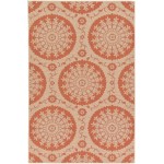 Rug Unique Loom Outdoor Botanical Terracotta Rectangular 5' 3 x 8' 0