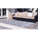Rug Unique Loom Outdoor Botanical Light Gray Rectangular 5' 0 x 8' 0