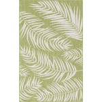 Rug Unique Loom Outdoor Botanical Green Rectangular 5' 0 x 8' 0