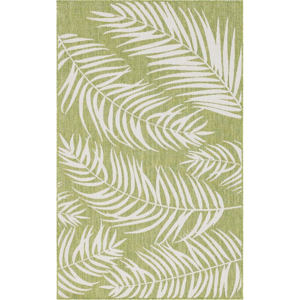 Rug Unique Loom Outdoor Botanical Green Rectangular 5' 0 x 8' 0 Rug Unique Loom Outdoor Botanical Green Rectangular 5' 0 x 8' 0