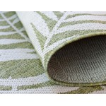 Rug Unique Loom Outdoor Botanical Green Rectangular 5' 0 x 8' 0