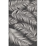 Rug Unique Loom Outdoor Botanical Black Rectangular 5' 0 x 8' 0
