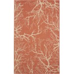 Rug Unique Loom Outdoor Botanical Terracotta Rectangular 5' 0 x 8' 0