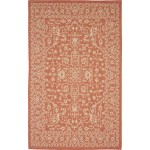 Rug Unique Loom Outdoor Botanical Terracotta Rectangular 5' 0 x 8' 0