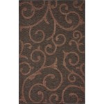 Rug Unique Loom Outdoor Botanical Chocolate Brown Rectangular 5' 0 x 8' 0