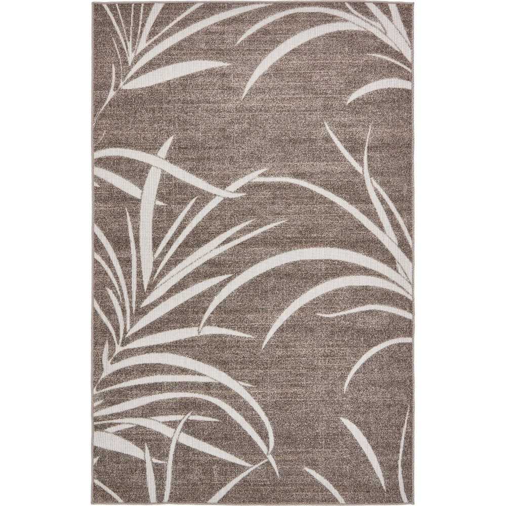 Rug Unique Loom Outdoor Botanical Gray Rectangular 5' 0 x 8' 0 Rug Unique Loom Outdoor Botanical Gray Rectangular 5' 0 x 8' 0