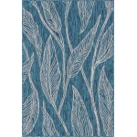 Rug Unique Loom Outdoor Botanical Teal Rectangular 4' 0 x 6' 0