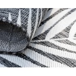 Rug Unique Loom Outdoor Botanical Black Rectangular 4' 0 x 6' 0