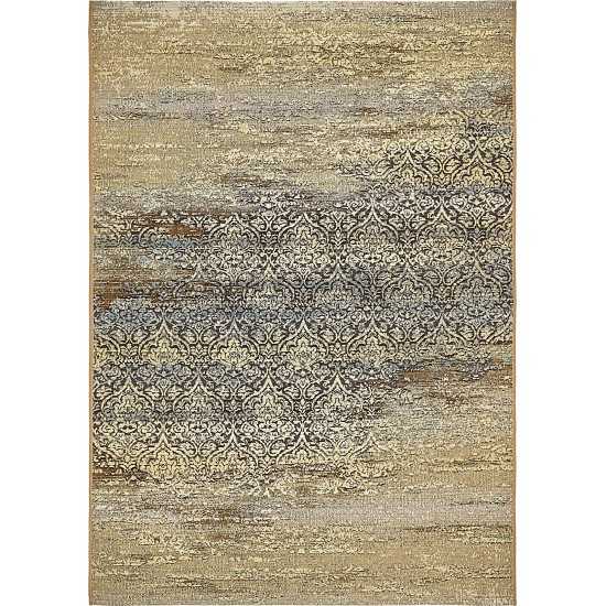 Rug Unique Loom Outdoor Botanical Beige Rectangular 4' 0 x 6' 0