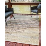 Rug Unique Loom Outdoor Botanical Beige Rectangular 4' 0 x 6' 0