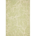 Rug Unique Loom Outdoor Botanical Light Green Rectangular 4' 0 x 6' 0