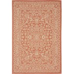 Rug Unique Loom Outdoor Botanical Terracotta Rectangular 4' 0 x 6' 0