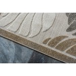 Rug Unique Loom Outdoor Botanical Beige/Gray Rectangular 4' 0 x 6' 0