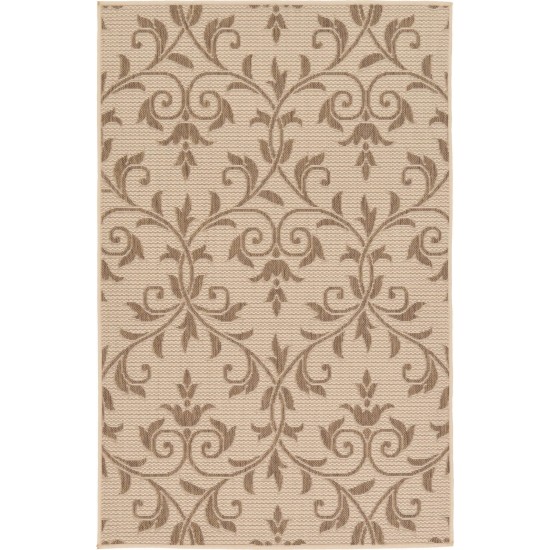 Rug Unique Loom Outdoor Botanical Beige Rectangular 3' 3 x 5' 0