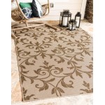 Rug Unique Loom Outdoor Botanical Beige Rectangular 3' 3 x 5' 0