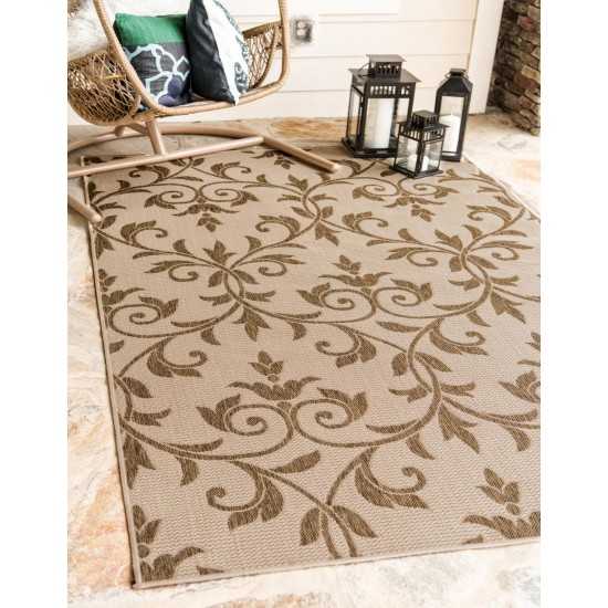 Rug Unique Loom Outdoor Botanical Beige Rectangular 3' 3 x 5' 0