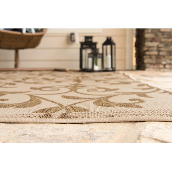 Rug Unique Loom Outdoor Botanical Beige Rectangular 3' 3 x 5' 0