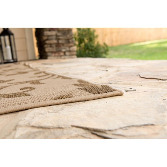 Rug Unique Loom Outdoor Botanical Beige Rectangular 3' 3 x 5' 0