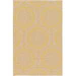 Rug Unique Loom Outdoor Botanical Yellow Rectangular 3' 3 x 5' 0