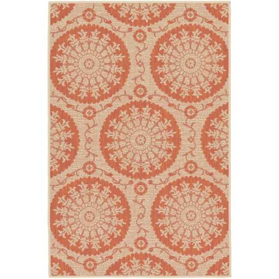 Rug Unique Loom Outdoor Botanical Terracotta Rectangular 3' 3 x 5' 0