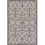 Rug Unique Loom Outdoor Botanical Gray Rectangular 3' 3 x 5' 0