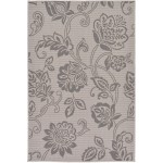 Rug Unique Loom Outdoor Botanical Gray Rectangular 3' 3 x 5' 0