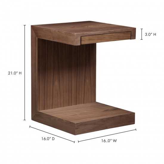 ZIO SIDETABLE WALNUT