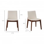 DECO DINING CHAIR WHITE PVC-M2