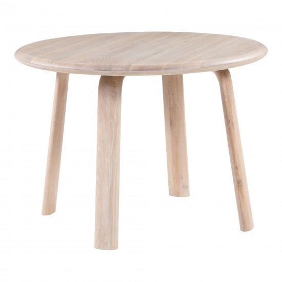 MALIBU ROUND DINING TABLE WHITE OAK