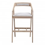 PADMA OAK BARSTOOL LIGHT GREY