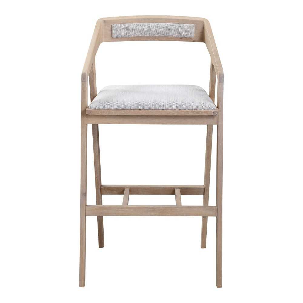 PADMA OAK BARSTOOL LIGHT GREY PADMA OAK BARSTOOL LIGHT GREY