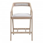 PADMA OAK COUNTER STOOL LIGHT GREY