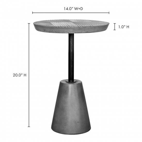 FOUNDATION OUTDOOR ACCENT TABLE GREY