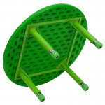 33'' Round Green Plastic Height Adjustable Activity Table