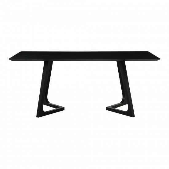 GODENZA DINING TABLE RECTANGULAR BLACK ASH