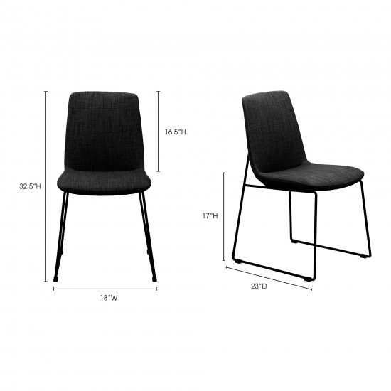 RUTH DINING CHAIR BLACK-M2