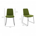 RUTH DINING CHAIR GREEN-M2