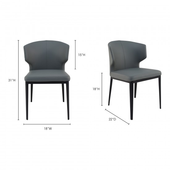 DELANEY SIDE CHAIR GREY-M2