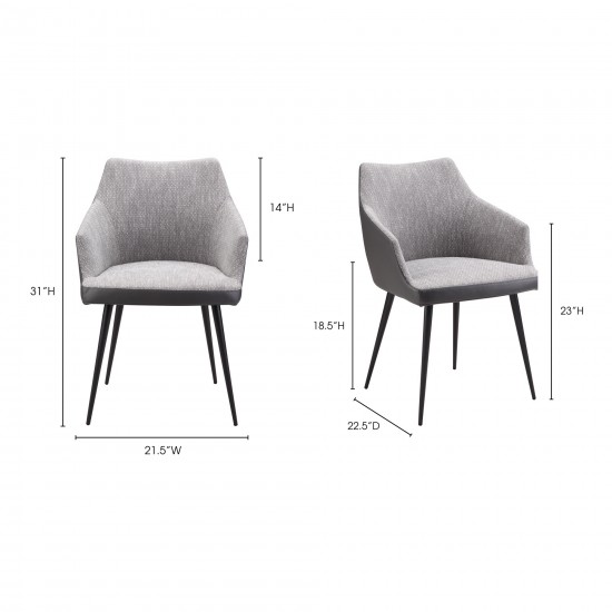 BECKETT DINING CHAIR GREY