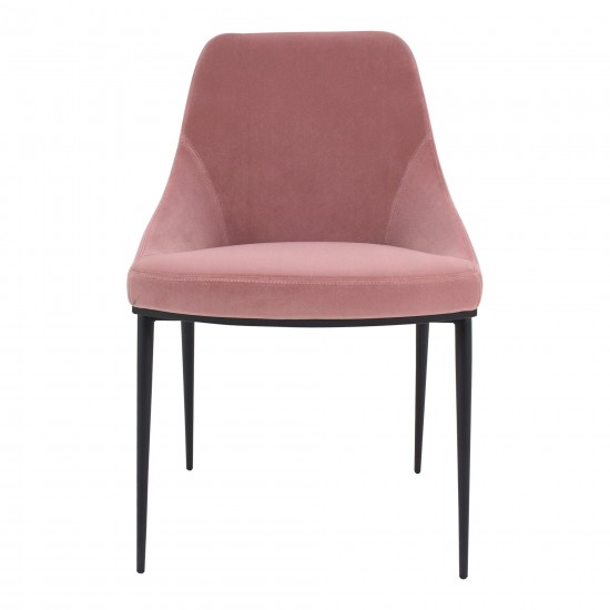 SEDONA DINING CHAIR PINK VELVET-M2