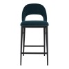 ROGER COUNTER STOOL TEAL VELVET