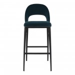 ROGER BARSTOOL TEAL VELVET