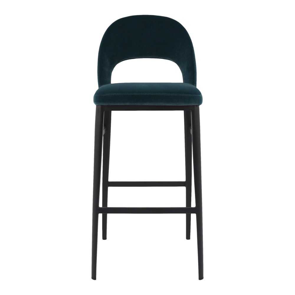 ROGER BARSTOOL TEAL VELVET